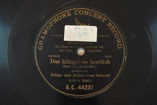 Das klinget so herrlich : Duett aus "Zauberflöte"