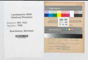 Entnazifizierung Bernhard Buschkamp , geb. 01.06.1897 (Kassierer)