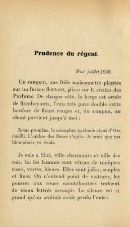 Prudence du régent.
