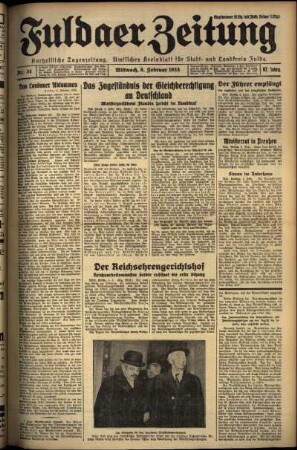 Erste Ausgabe vom Mittwoch, den 06. Februar 1935.