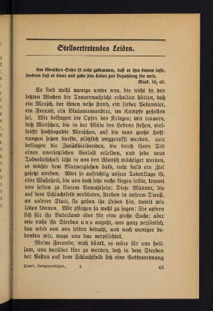 65-73, 7. Stellvertretendes Leiden