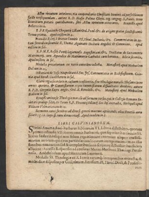 Libri Calvinianorum.