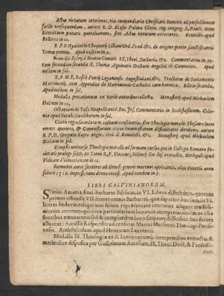 Libri Calvinianorum.