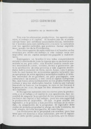 Leyes económicas : Elementos de la producción