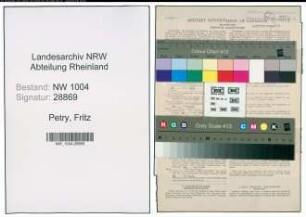 Entnazifizierung Fritz Petry , geb. 11.02.1888 (Fahrer)