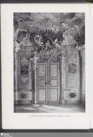 Kempten, Residenz, Schlafzimmer des Fürstabts, um 1733