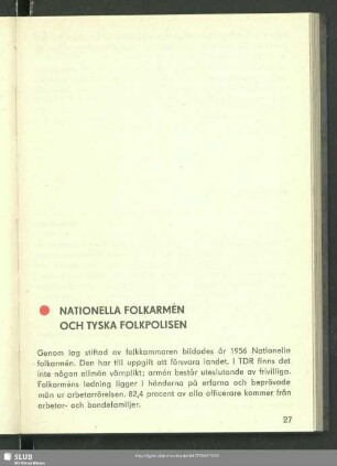 Nationella Folkarmen Och Tyska Folkpolisen