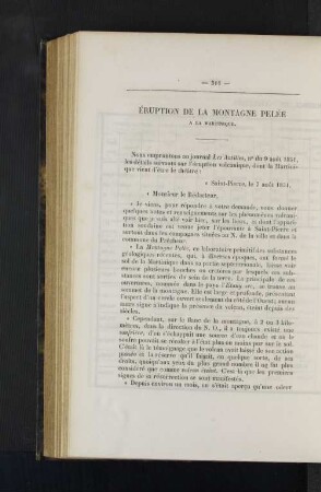 Éruption De La Montagne Pelée.