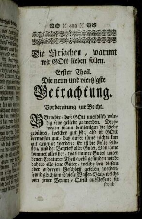 Die neun und viertzigste Betrachtung. - Die ein und fünfftzigste Betrachtung.