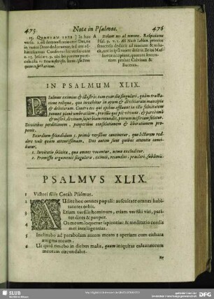 In Psalmum XLIX. Psalmus XLIX.