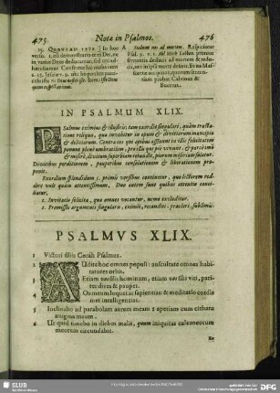 In Psalmum XLIX. Psalmus XLIX.