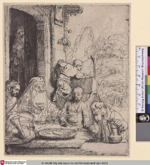 [Abraham bewirtet die drei Engel; Abraham Entertaining the Angels; Abraham, qui reçoit les trois anges; Gen. 18, 1-15]