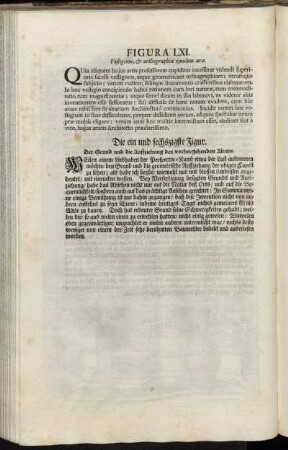 Figura LXI. = Die ein und sechszigste Figur. - Figura LXX. = Die siebentzigste Figur.