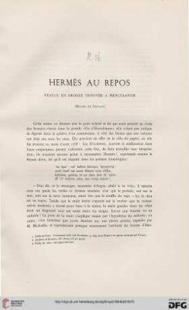 Hermès au repos