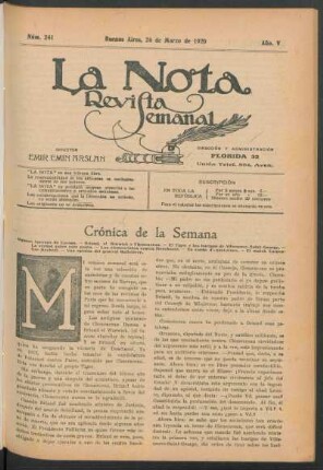Crónica de la semana