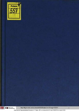 Von dem Newen vnd Al||ten Testament.|| Antwurt auff disen spruch || Der Kelch das New || Testament in mei=||nem blut #[et]c.|| ... Andreas Carolstat.|| wie Carolstat widerrieft.||