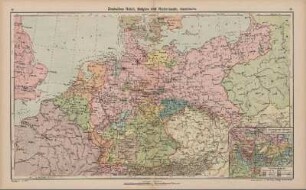 Deutsches Reich, Belgien und Niederlande, Staatenkarte, Thüringische Staaten im doppelten Maßstabe der Hauptkarte