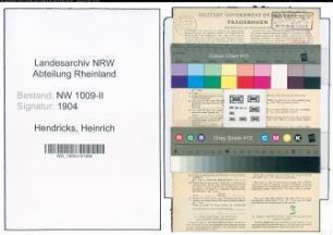 Entnazifizierung Heinrich Hendricks , geb. 15.09.1901 (Postschaffner)