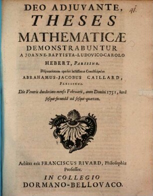 Theses mathematicae