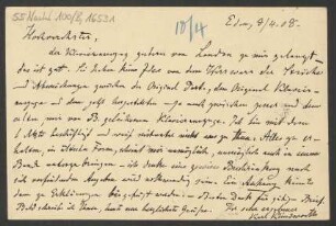 Brief an Ludwig Strecker  und B. Schott's Söhne : 08.04.1908