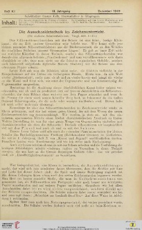 Heft XII (Dezember 1909)