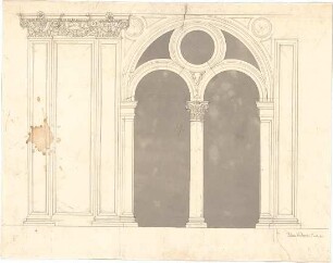 Stegmann, Carl von; Italien; Österreich; Bauaufnahmen, Ornamentstudien - Palazzo Vendramin-Calergi in Venedig (Detail)