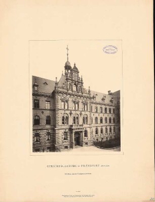 Gericht, Frankfurt/Main: Ansicht Mittelbau an der Heiligkreuzstraße