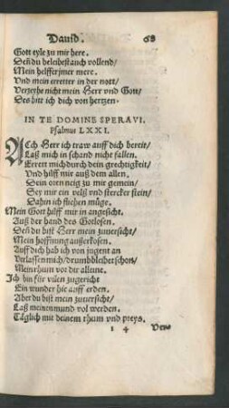 Psalmus LXXI. - Psalmus LXXX.