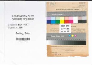 Entnazifizierung Ernst Belting , geb. 12.01.1902 (Klempner)