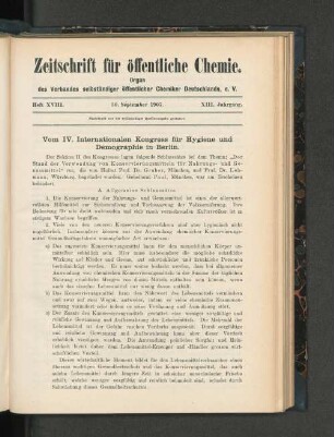 Heft XVIII. 30. September 1907.