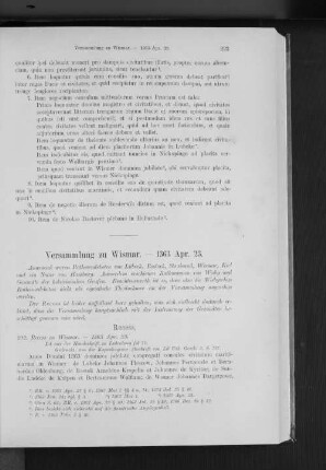 Versammlung zu Wismar. - 1363 Apr. 23.