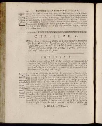 Chapitre XI. Histoire de la Compagnie établie en Suede pour le Commerce des Indes Orientales.