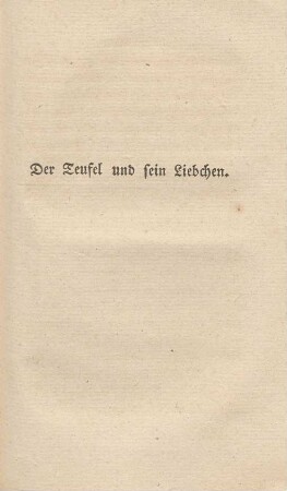 Der Teufel und sein Liebchen