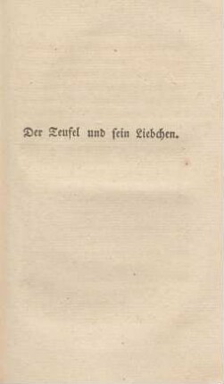 Der Teufel und sein Liebchen
