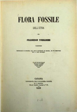 Flora fossile dell'Etna