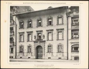 Friedrichs-Realgymnasium, Berlin: Rückansicht (aus: Blätter für Architektur und Kunsthandwerk, 20. Jg., 1907, Tafel 42)