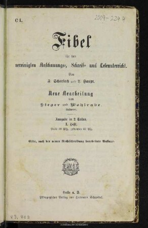 Fibel für den vereinigten Anschauungs-, Schreib- und Leseunterricht : 1. Heft