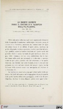 16: Le recenti scoperte presso il cimitero di S. Valentino sulla via Flaminia