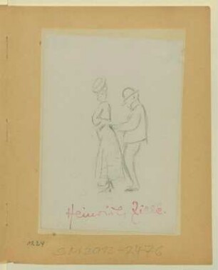 Frau und Mann und ein mühseliges Kleid