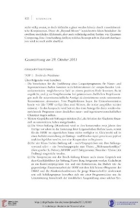 Gesamtsitzung am 29. Oktober 2011