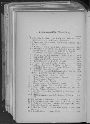 II. Ethnographische Sammlung.