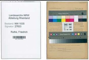 Entnazifizierung Friedrich Ruthe , geb. 23.03.1909 (Bergmann)