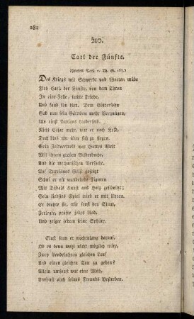 282-289, 210. Carl der Fuenfte; 211. Die Toleranz; ...