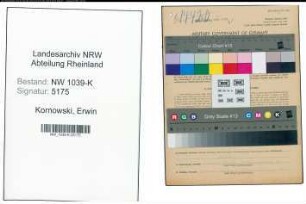 Entnazifizierung Erwin Kornowski , geb. 26.07.1916 (Faerber)