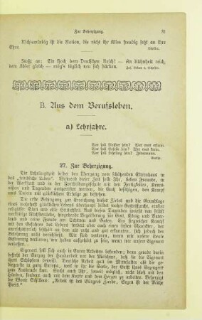 B. Aus dem Berufsleben