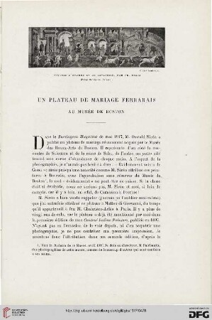 4. Pér. 13.1917: Un plateau de mariage Ferrarais au Musée de Boston