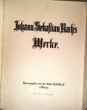 Johann Sebastian Bach's Werke, 10. Kirchencantaten, Fünfter Band