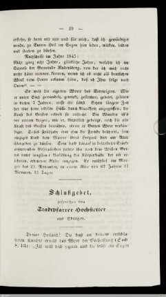 Schlußgebet