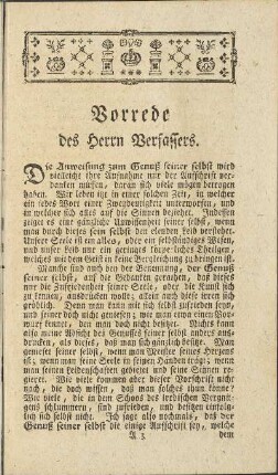 Vorrede des Herrn Verfassers.