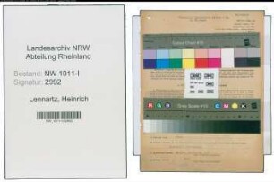 Entnazifizierung Heinrich Lennartz , geb. 10.09.1897 (Webereidisponent)
